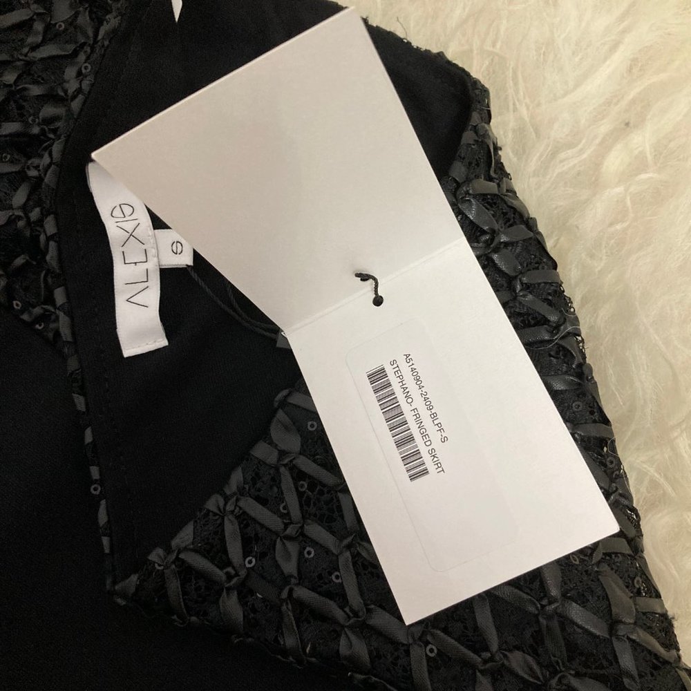 COPY - ALEXIS Sequin Embellishments Knee-Length Skirt - Picture 12 of 12